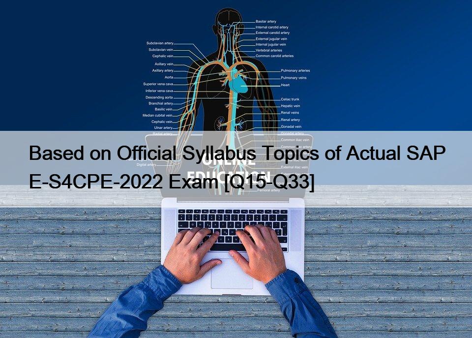 Based on Official Syllabus Topics of Actual SAP E-S4CPE-2022 Exam [Q15-Q33]