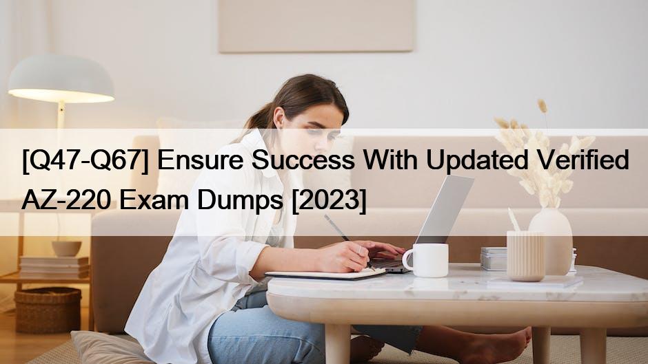 [Q47-Q67] Ensure Success With Updated Verified AZ-220 Exam Dumps [2023]