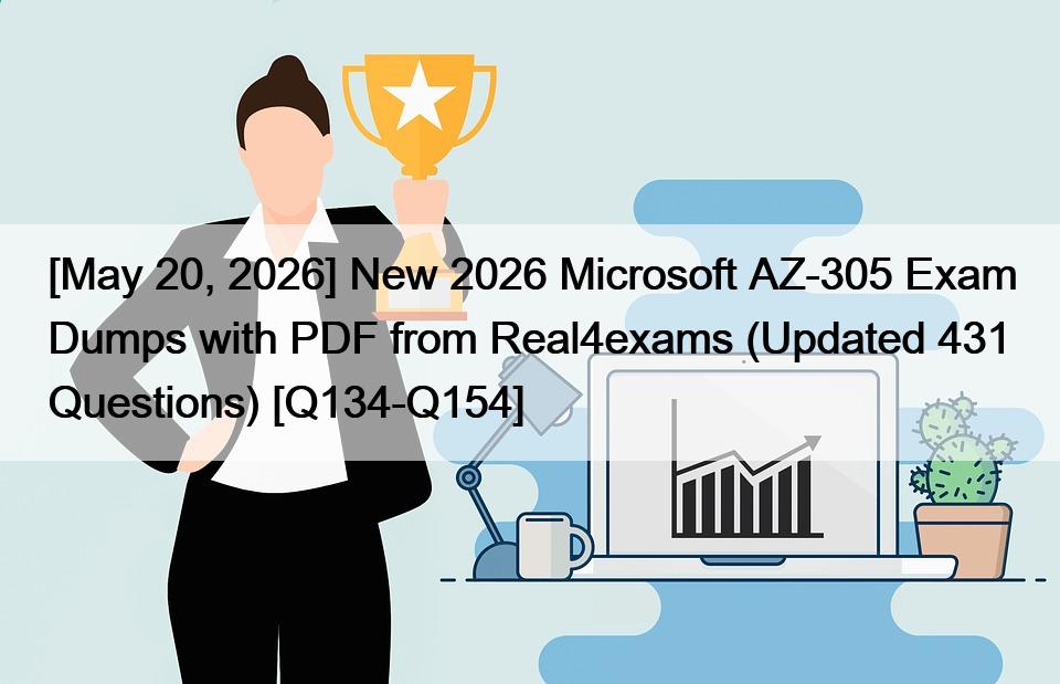[May 20, 2026] New 2026 Microsoft AZ-305 Exam Dumps with PDF from Real4exams (Updated 431 Questions) [Q134-Q154]
